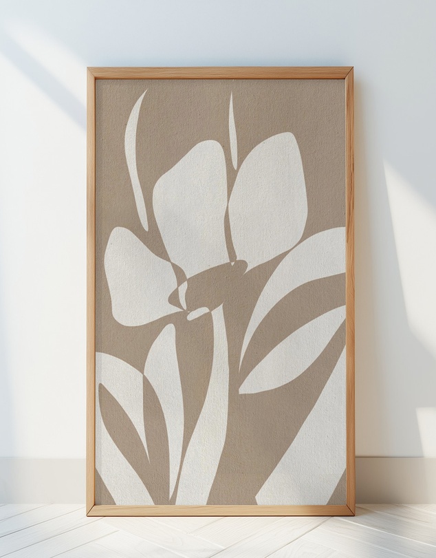 Olive et Oriel - Muted Petals No 3 by Shatha Al Dafai Art Print