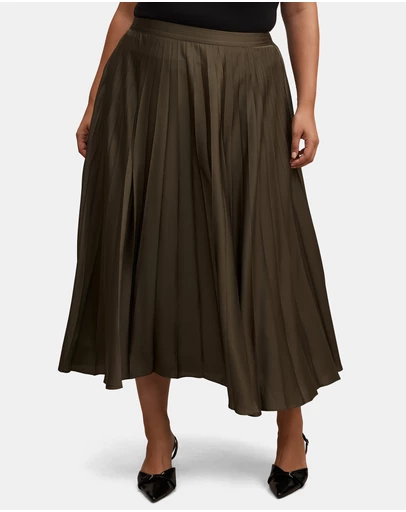 Forever New Curve - Delphine Curve Pleated Midaxi Skirt