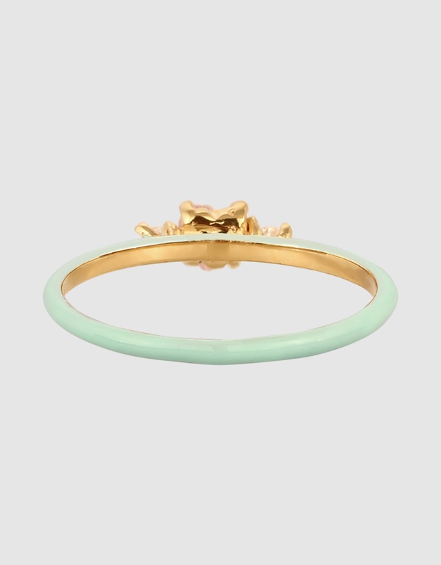 Elli Jewelry - Ring Crystal Heart 925 Sterling Silver Gold-Plated