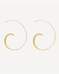 Ottoman Hands - Aegina Gold Pull Through Hoop Earrings
