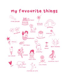 Alex & Ant - Favourite Things Tee - Baby Pink