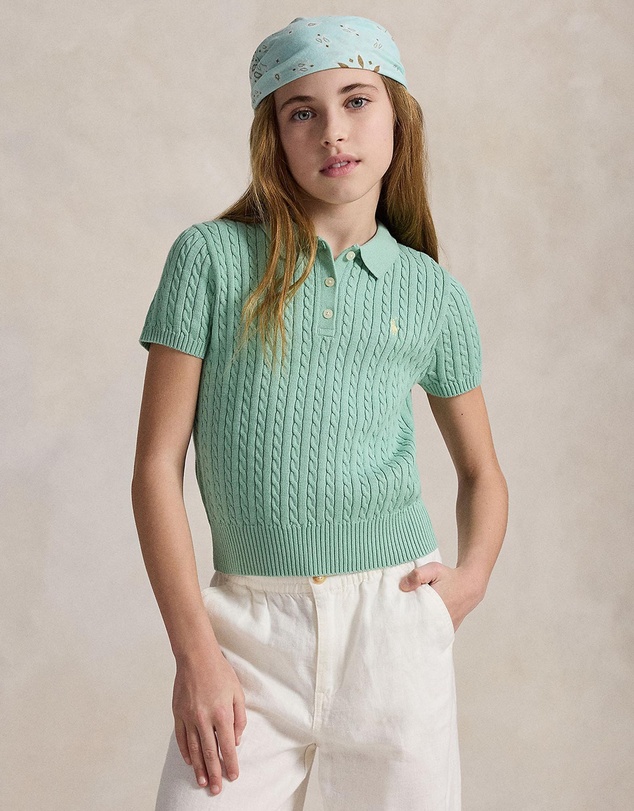 Polo Ralph Lauren - Mini-Cable Cotton Polo Sweater - Teens