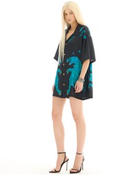 THE TALES - Osaka Tiger Silk Shirt Dress