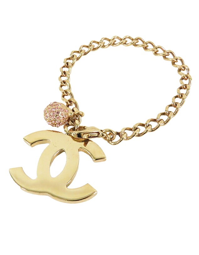 Pre-Loved by Azura Reborn - Pre-Loved Gold Plated CC Rhinestones Charm Bracelet