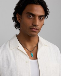 Michael Hill - Turquoise Oblong Pendant in Sterling Silver