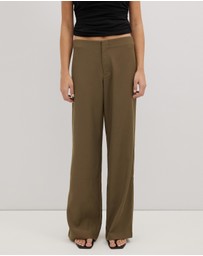 Dazie - Glow Up Low Rise Tailored Pants