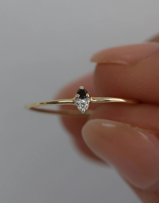 Luna Rae - Solid Gold - Solar Diamond Ring