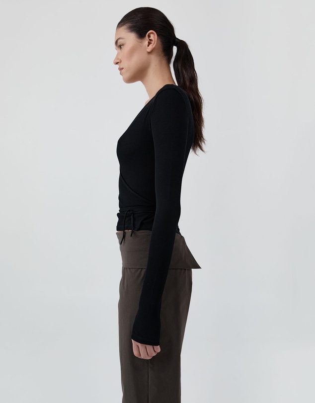 St. Agni - Baby Wool Wrap Top
