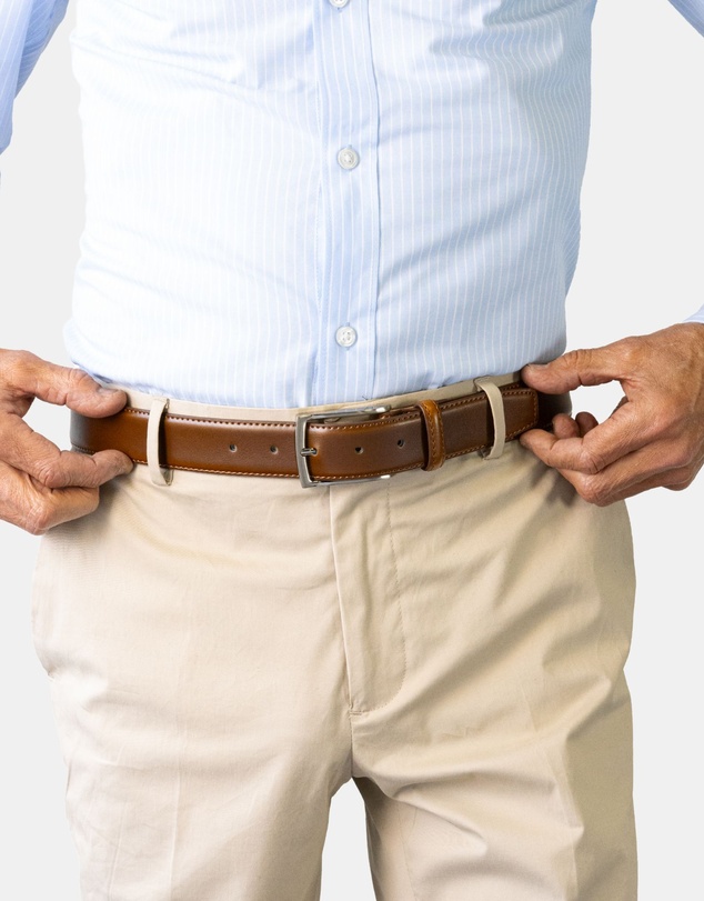 Buckle - Casablanca. Australian Made Classic Leather Belt. 35mm width.