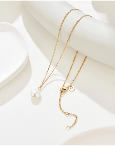 Mestige - Baroque Serene Necklace - 18K Gold Plated