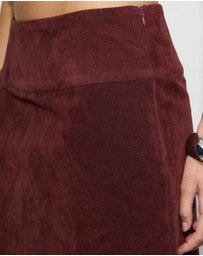 Dazie - Bailey Faux Suede Midi Skirt