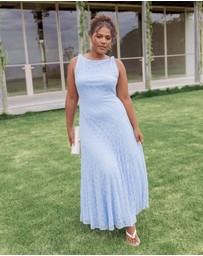 Petal & Pup - Kirsten Lace Maxi Dress - Cornflower Blue