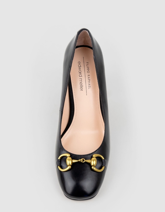 Edward Meller - BAILEY85 Block Heel Pump with Trim