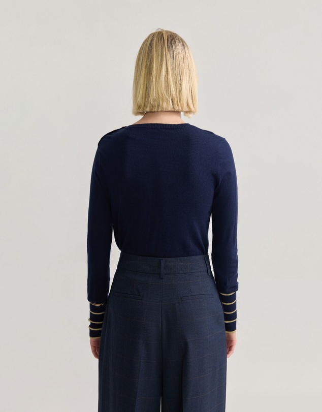 Oxford - Raven Metallic Stripe Knit