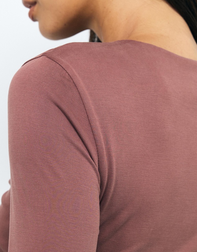AERE - Emma Draped Cupro Top
