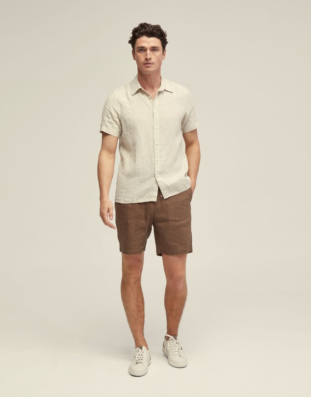 Oxford - Leyton Pure Linen Short Sleeve Shirt