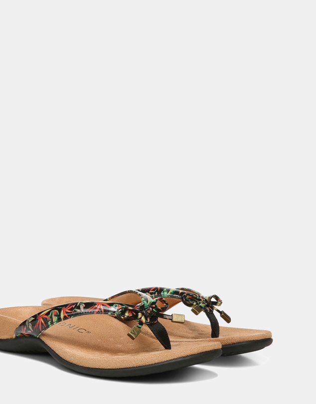 Vionic - Bella Toe Post Sandal - Black Tropical