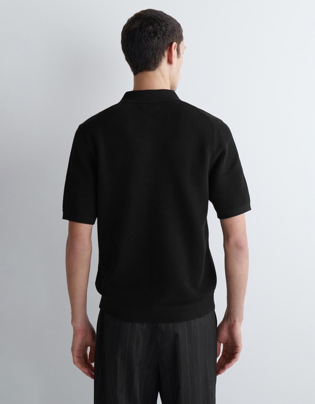 COS - Waffle-Knit Cotton Polo Shirt