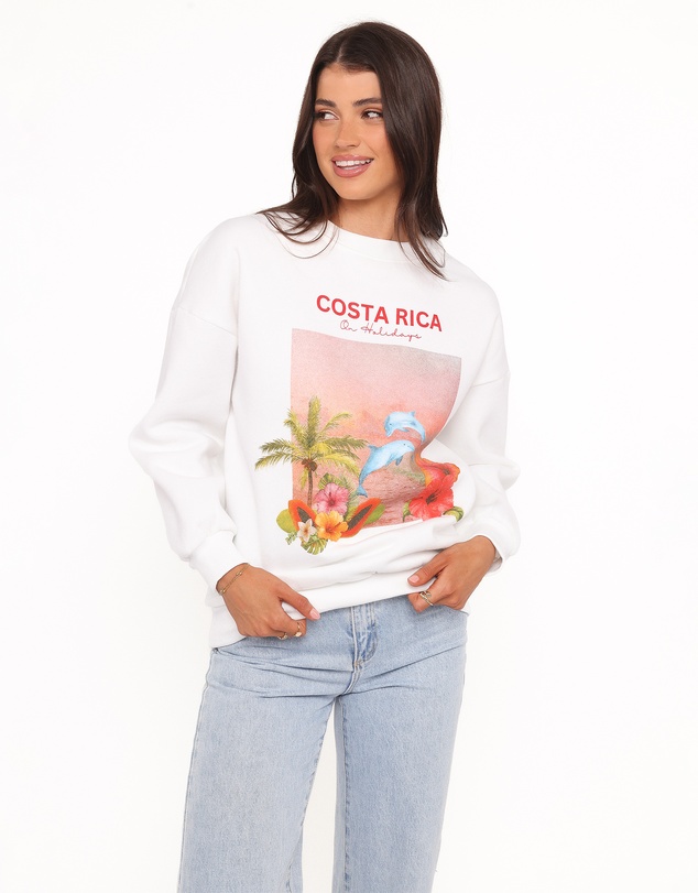 Petal & Pup - Ravello Costa Rica Sweatshirt - White