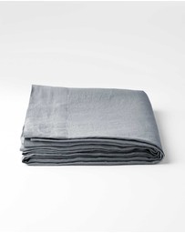 Aura Home - Evie Stonewash Organic Cotton Sheet Set in Denim