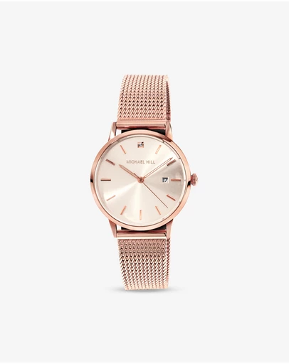 Michael Hill - Ladies Watch in Rose Tone Stainless Steel