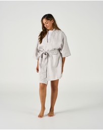 Linen House - Nimes Pure Linen Short Robe