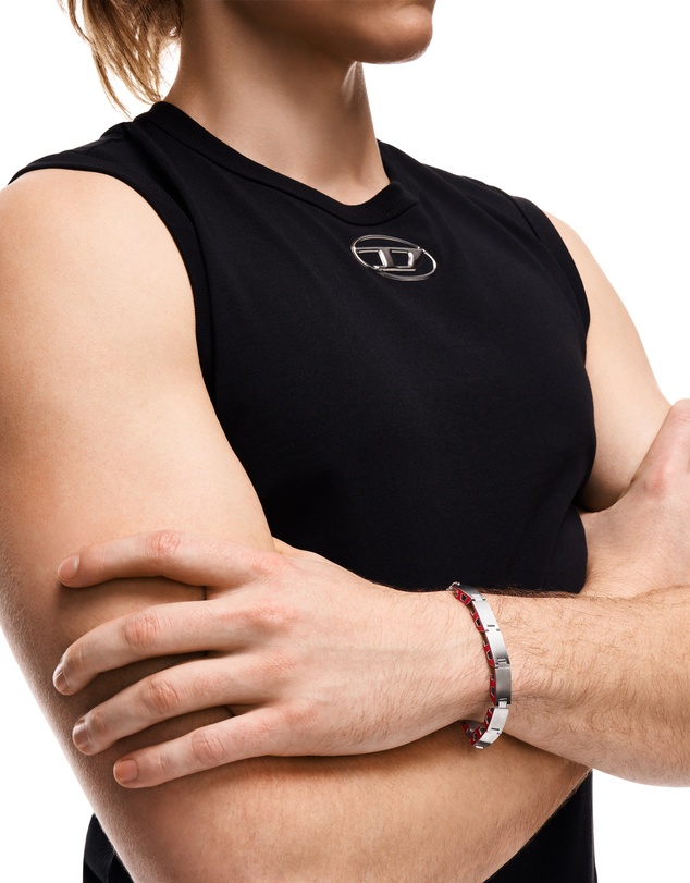 Diesel - D Logo Silver Bracelet