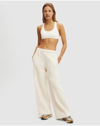 Cotton On Body Active - Plush Wide Leg Pintuck Trackpants