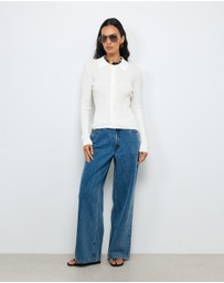 AERE - Asha Textured Knit Cardigan
