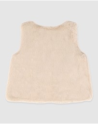 Bebe by Minihaha - Winnie Emb. Faux Fur Vest 3-7 Yrs