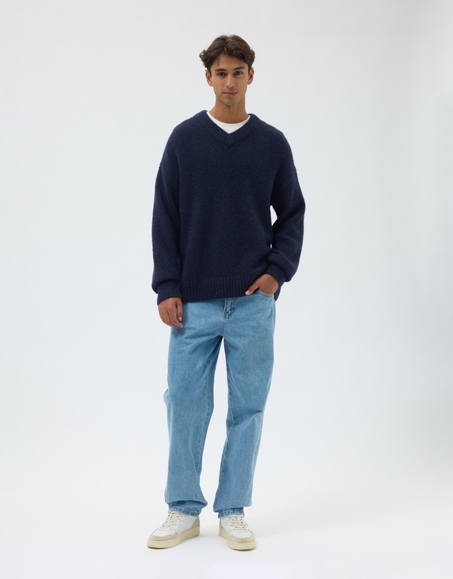 AERE - Wool Blend Slouched V-Neck Jumper