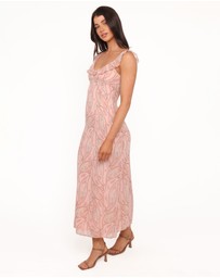 Petal & Pup - Jarvis Midi Dress - Peach Paisley