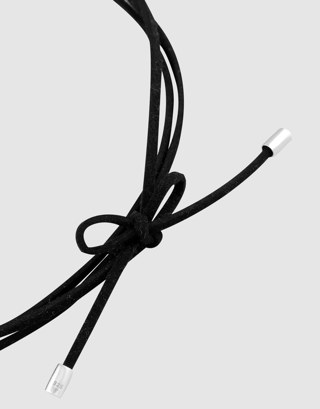 Elli Jewelry - Zirconia Faux Leather Choker Necklace
