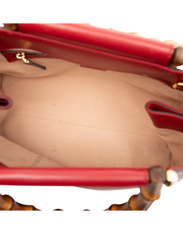 Pre-Loved by Azura Reborn - Pre-Loved Small Leather Bamboo Nymphaea Satchel