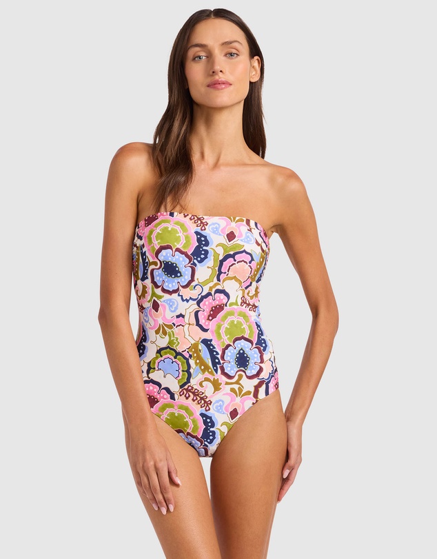 Seafolly - Sea Blossom Bandeau One Piece Swimsuit