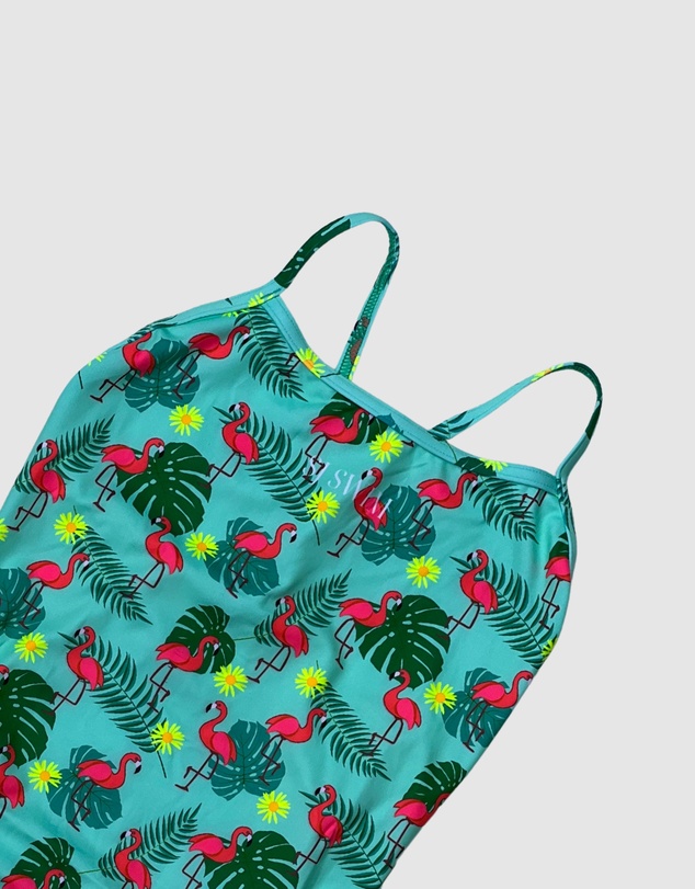Salty Johnson - Flamingos Thin Strap One Piece