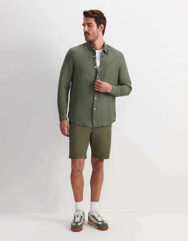 Sportscraft - Linen Long Sleeve Delave Shirt