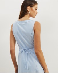Atmos&Here - Cara Contrast Bind Midi Dress