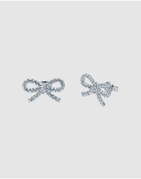 Ted Baker - RIBECCA: Crystal Ribbon Bow Stud Earrings