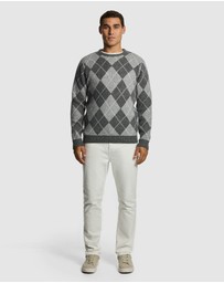 yd. - Hamish Crew Argyle Knit Jumper