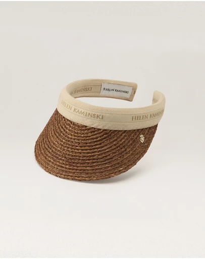 Helen Kaminski - Bianca 8 Raffia Logo Visor