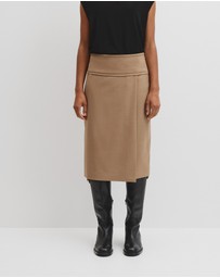 Country Road - Wool Blend Wrap Skirt