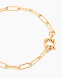 Lovisa - Waterproof Gold Plated Stainless Steel Fine Link Dainty Clasp Bracelet