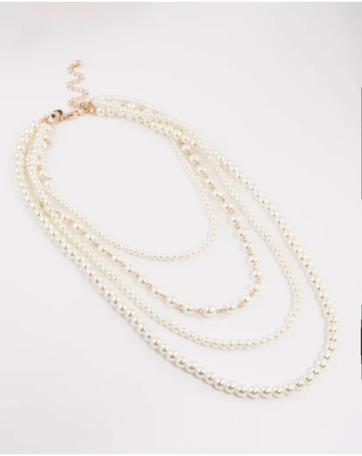 Lovisa - Gold Layered Mixed Pearl Necklace