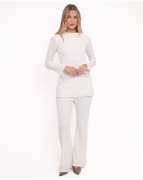 Petal & Pup - Gracie Lace Pant Set - Cream