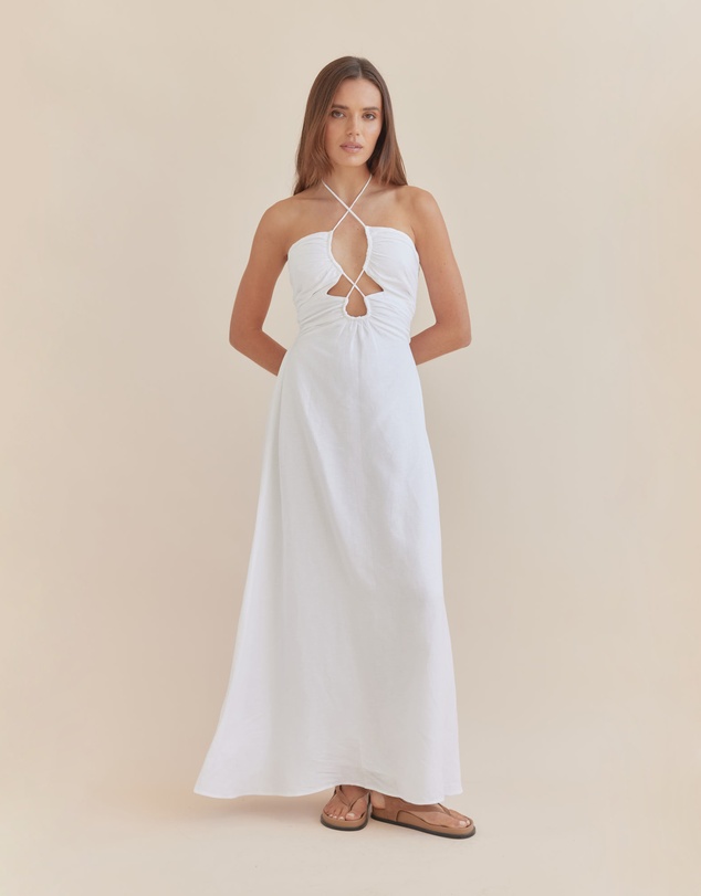 Amelius - Gemma Linen Halterneck Dress