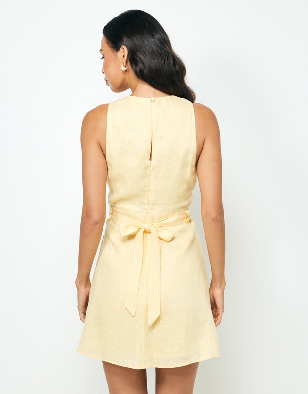 AERE - Mysa Linen Mini Dress