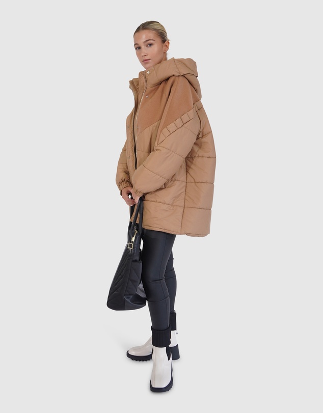 Belle & Bloom - Say It Again Quilted Jacket - Camel