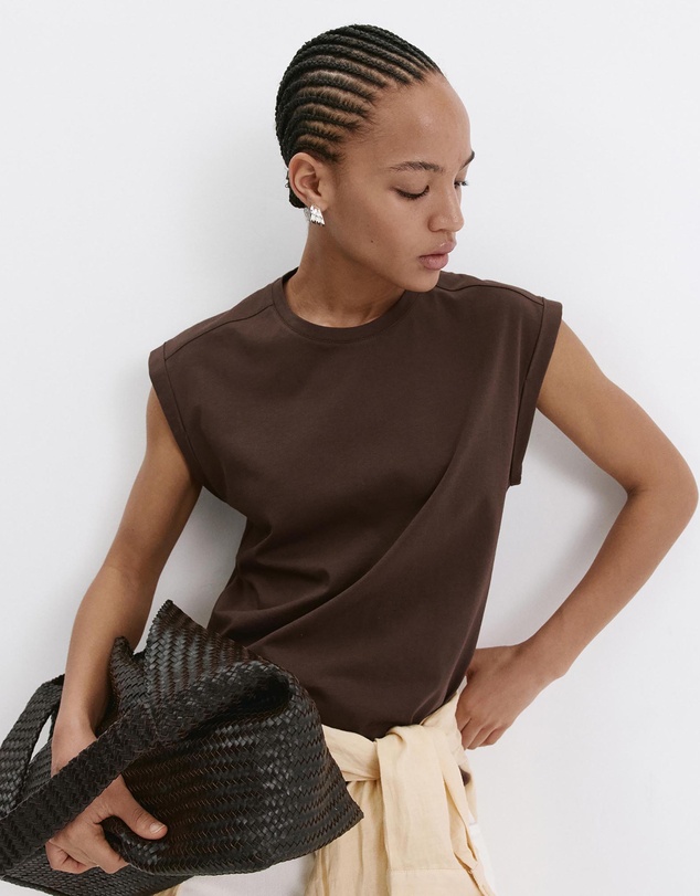 M.N.G - Short-Sleeved Cotton T-Shirt