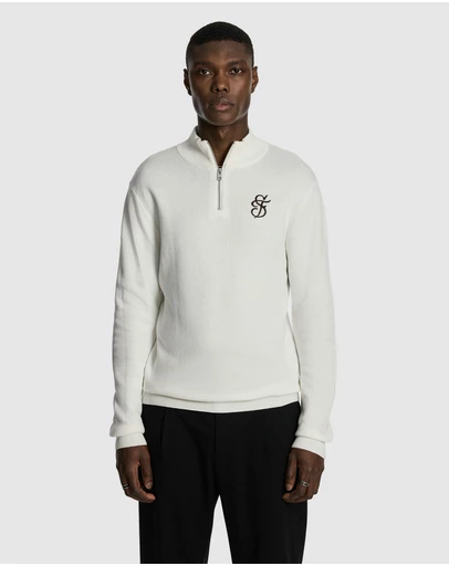 yd. - Ollie Embroidered 1/4 Zip Knit Jumper